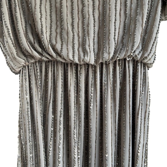 Show Me Your Mumu | Michelle Flutter Maxi Dress Dove Gray Beaded - Picture 5 of 7